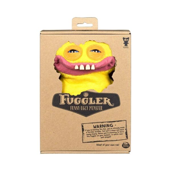 Fuggler 22cm Funny Ugly Monster - Grin Grin (Yellow) in packaging