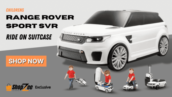 ShopZee Exclusive! Childrens Range Rover Sport SVR Convertible Ride on Suitcase