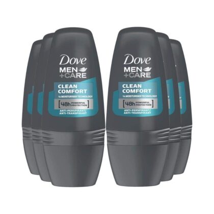 Dove Men + Care Extra Fresh Roll On Deodorant, 6 x 50ml
